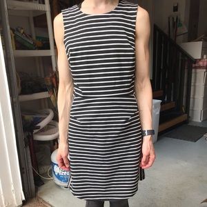 Silence + Noise black and white striped midi dress